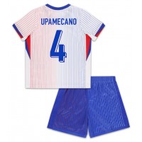 Maglie da calcio Francia Dayot Upamecano #4 Seconda Maglia Bambino Europei 2024 Manica Corta (+ Pantaloni corti)